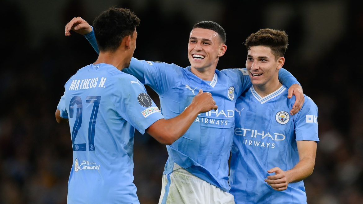 Manchester City edge Leipzig, Dortmund share spoils with Milan in UEFA Champions League group stage