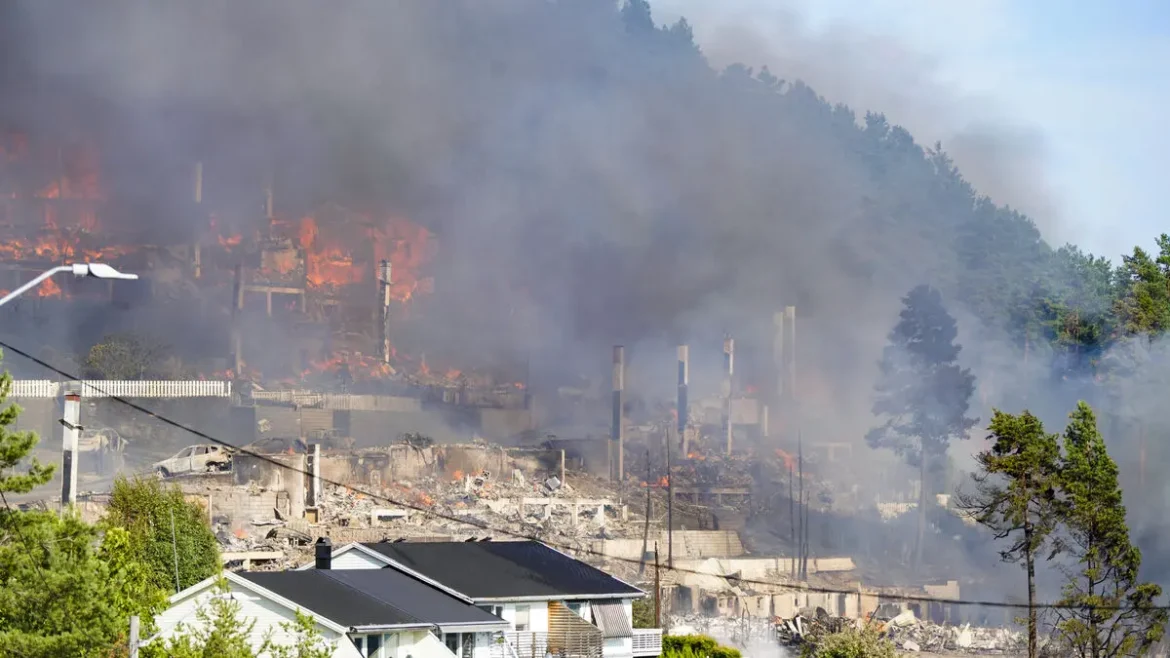 Major fire destroys over 100 homes, forces evacuation of 400 in Norway