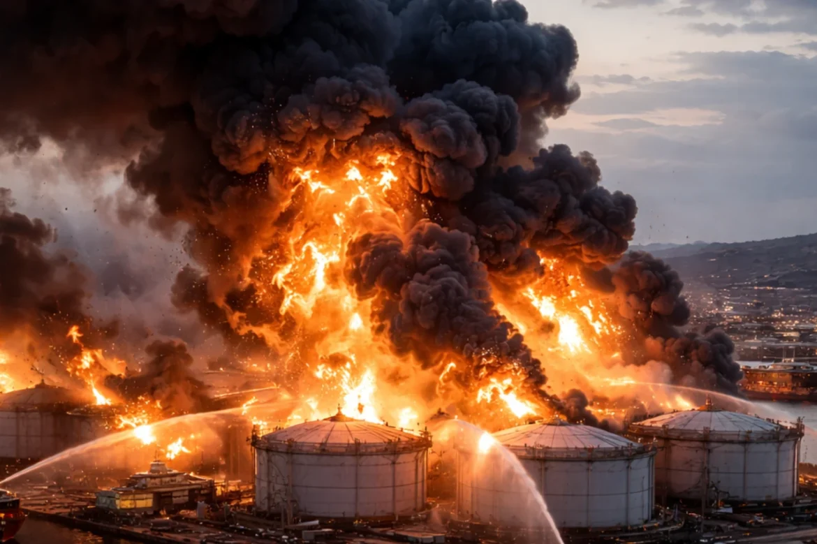 Drone attack sparks fire in UAE emirate of Umm al-Quwain