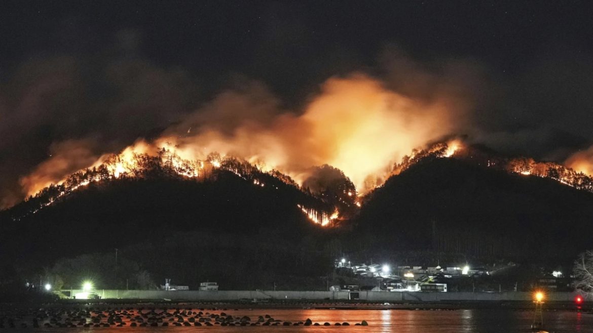 Northeast Japan wildfire uncontained, scorching nearly 1,200 hectares