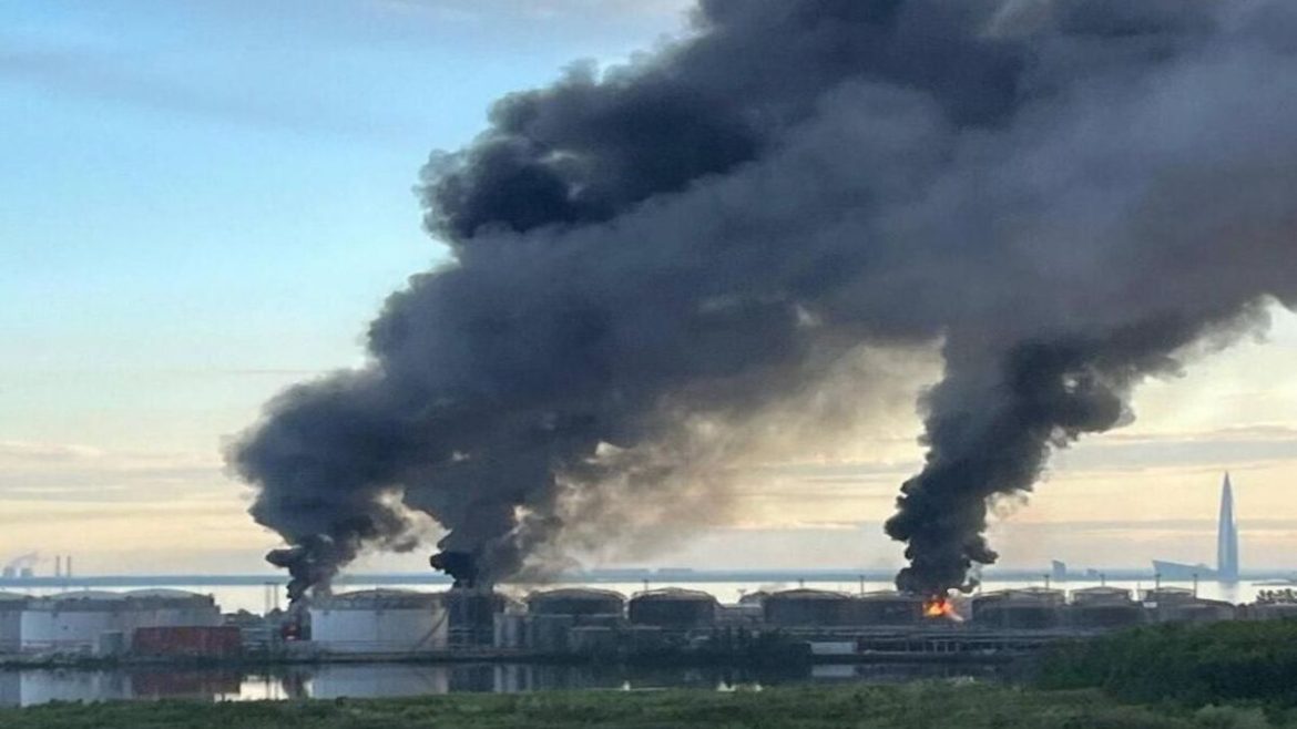 St. Petersburg under massive drone attack