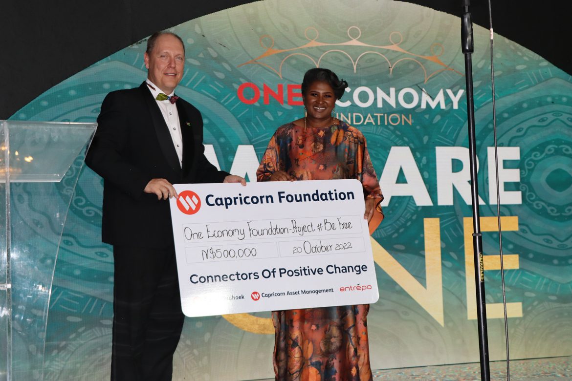 Capricorn Foundation pledges N$500,000.00 to One Economy Foundation towards Project #BeFree Centre of Excellence