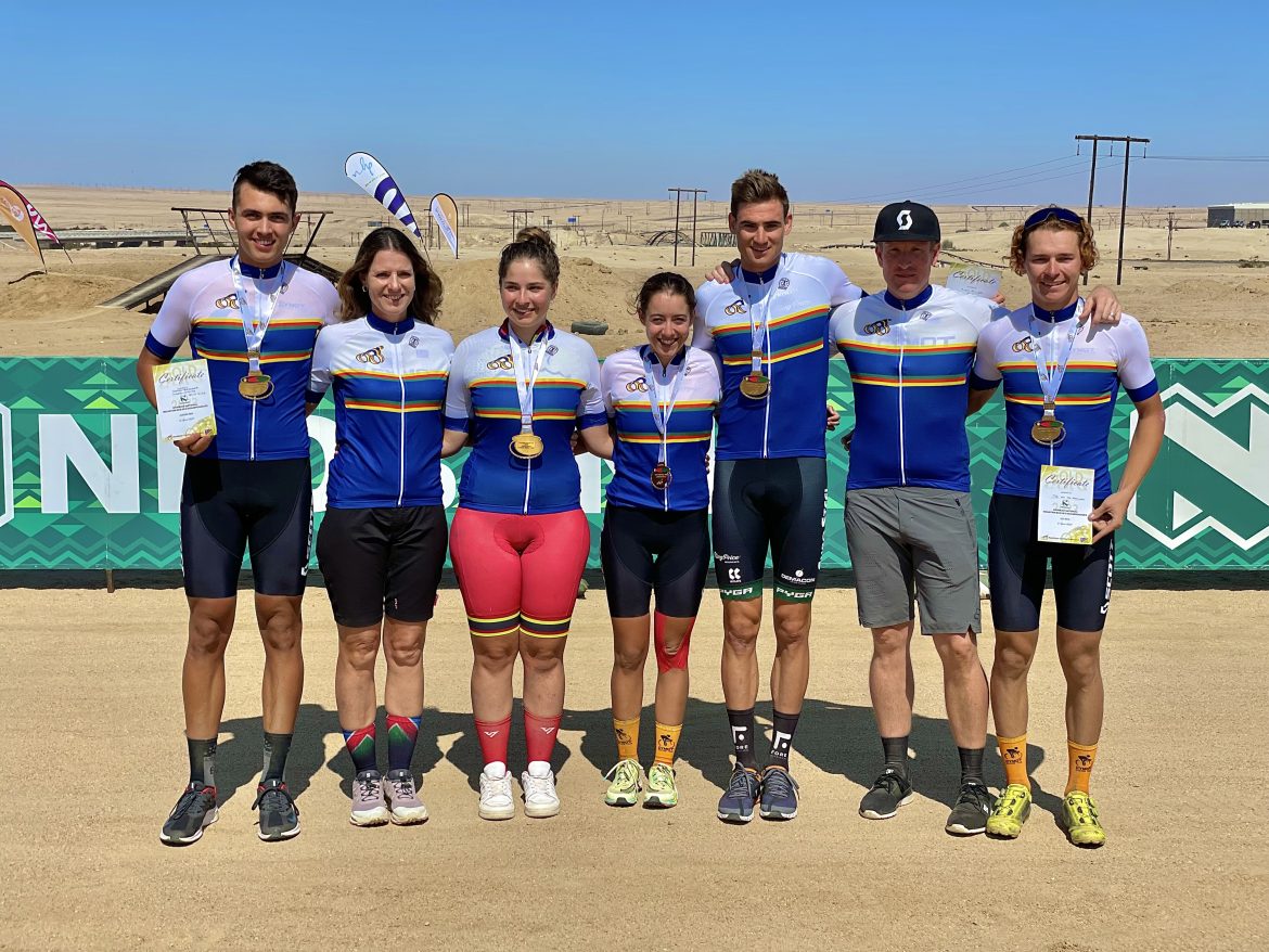 Seven new Namibian cyclists receive national jerseys at XCO UCI Championship races