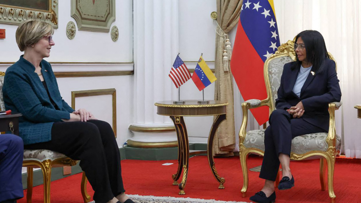 Venezuela’s acting president meets with U.S. envoy