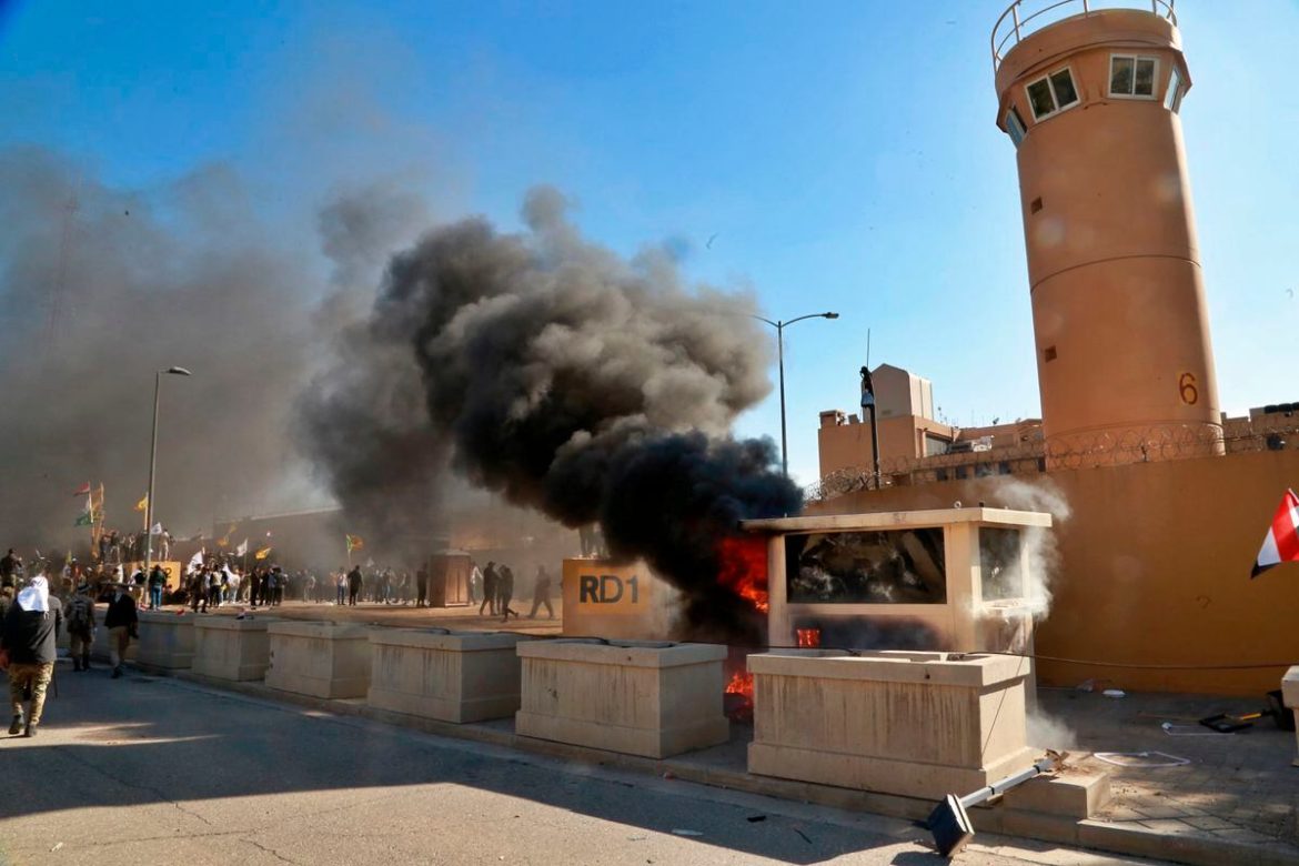 Fire erupts at U.S. embassy in Baghdad after attack