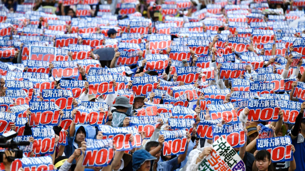 Okinawa residents rally to demand clear timeline for return of U.S. Futenma base