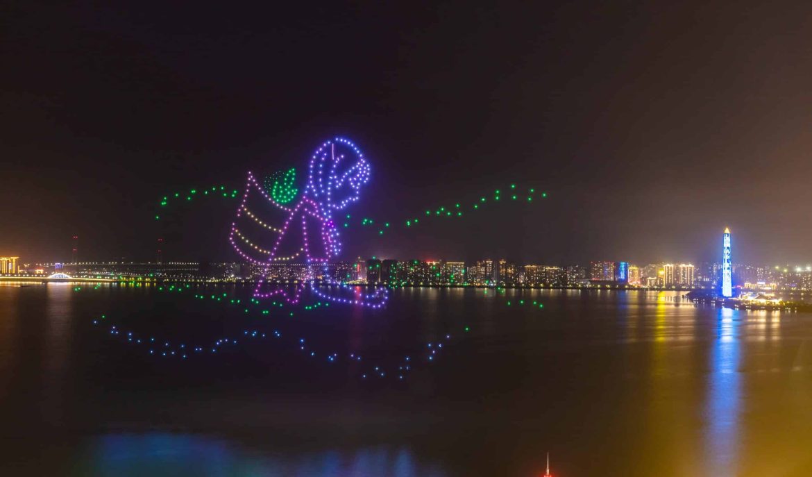 Drone show lights up Belait, Brunei
