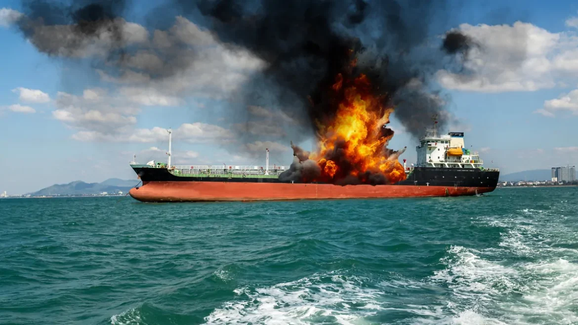 “Violating” supertanker hit in Hormuz Strait, catches fire — media